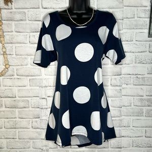 LuLaRoe Perfect T Polka Dot Shirt Top Size Medium Tunic